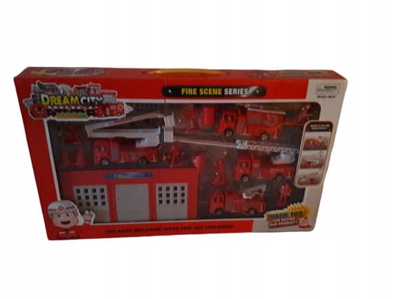 Fire brigade set with a garage and figures