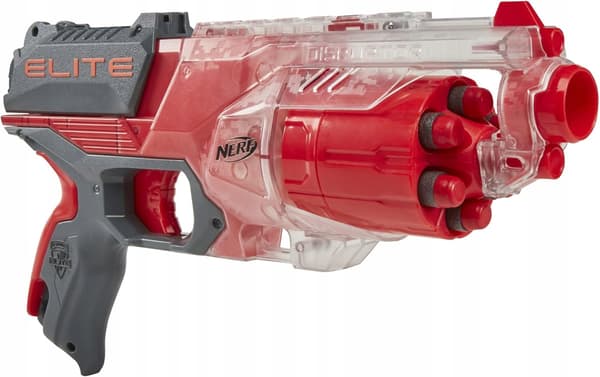 NERF N STRIKE ELITE DISRUPTOR RED BLASTER + 6 DARTS