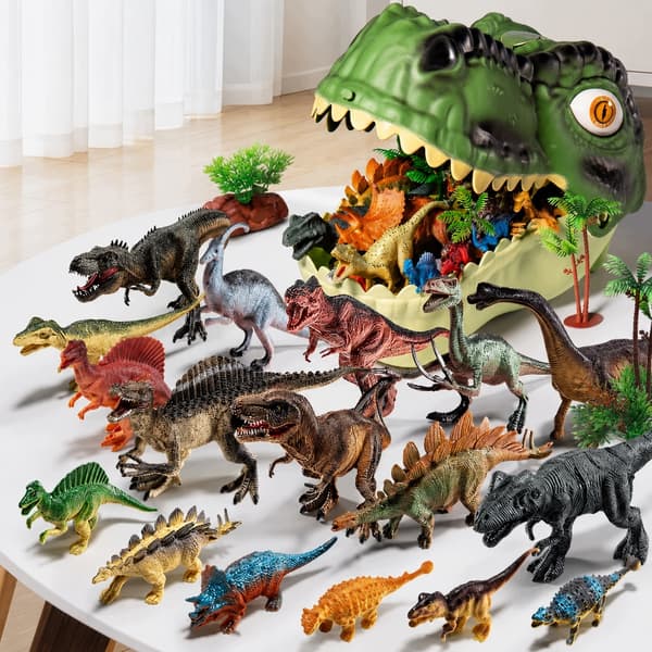 64-piece T-Rex Head Dinosaur Figure Set – Educational Set for Children