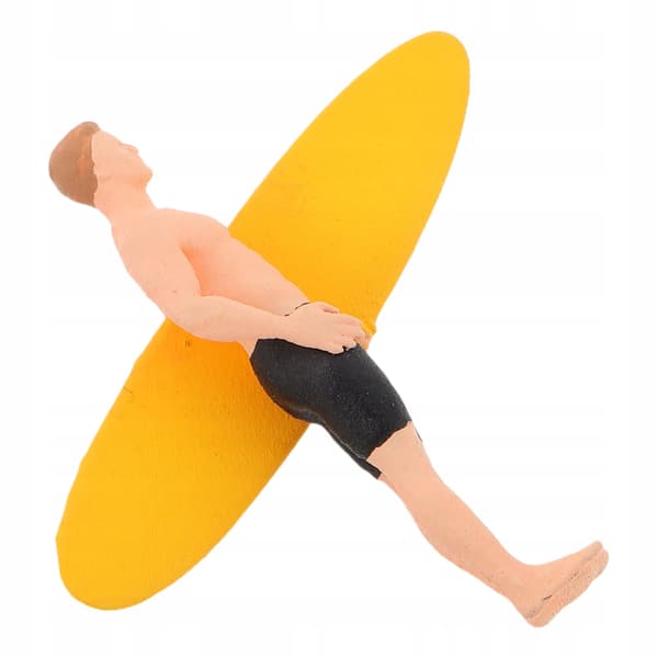 MINIATURE BEACH SURFER FIGURINES FOR DECORATING DOLLHOUSES