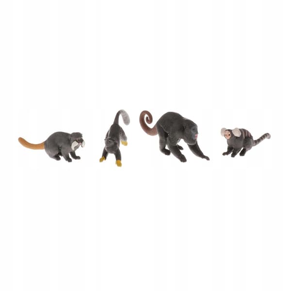 4x Monkey Animal Model Action Figure Plastic Decorative Educational Toy