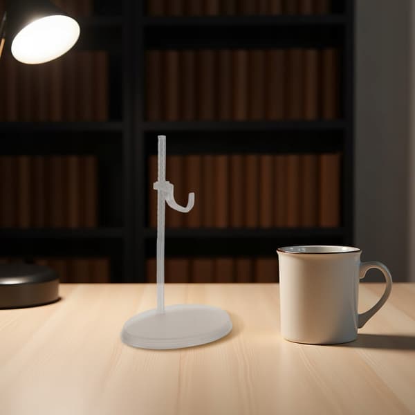 Set of 2 plastic model stands for 1/6 scale models, height-adjustable