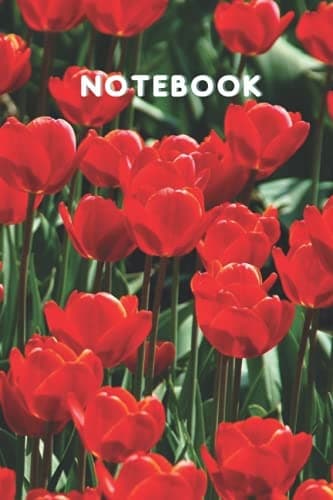Notebook: Tulip Print Composition Notebook – College-ruled, 100 pages – La