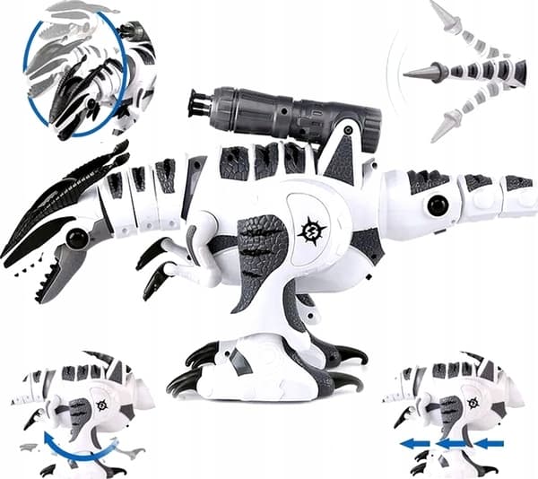 LARGE INTERACTIVE DINOSAUR – A SMART, REMOTE-CONTROLLED ROBOT THAT SHOOTS AND WALKS