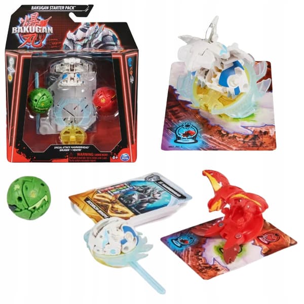 BAKUGAN HAMMERHEAD STARTER SET – STRATEGY GAME + 3 SPIN MASTER FIGURES