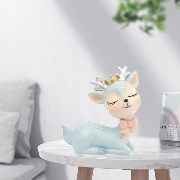 Animals Deer Action Figures Toy Durable decorative handmade dough craft Blue