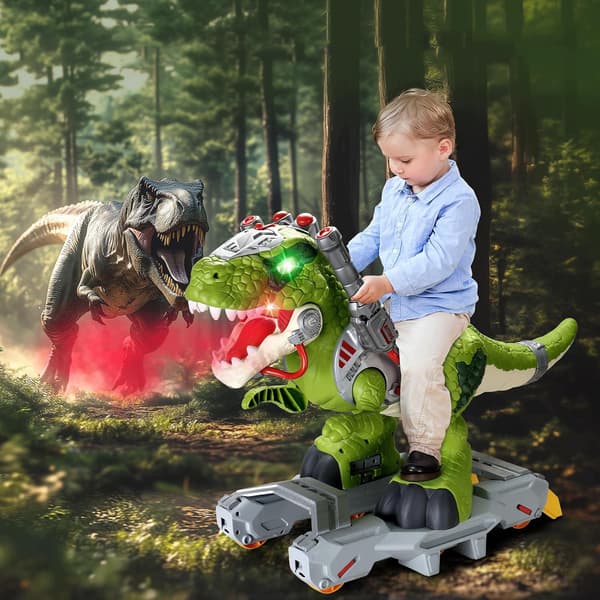 Large interactive T-Rex: it moves, walks, roars and lights up – for children