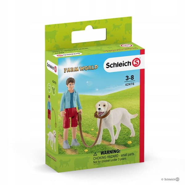 SCHLEICH 42478 A walk with a Labrador Retriever
