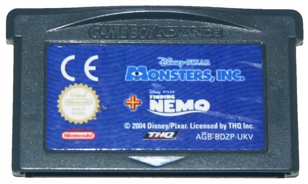 Monsters, Inc. + Finding Nemo – a game for the Nintendo Game Boy Advance (GBA).