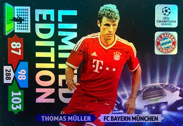 PANINI CHAMPIONS 2013/2014 LIMITED THOMAS MÜLLER BAYERN