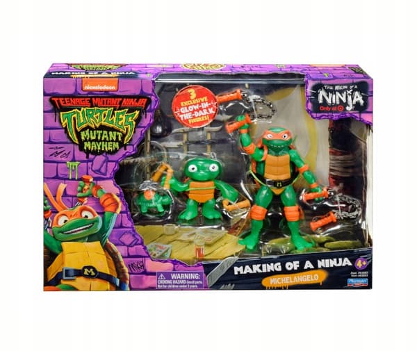 NINJA TURTLE FIGHTERS: Michelangelo Evolution 3-pack Figure Set
