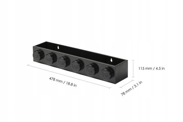 LEGO LONG SHELF BRICK 6 BLACK 41121733