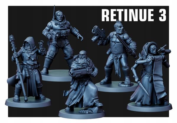INTERROGATOR RETINUE 3 x 5 Red Pilgrim Miniatures