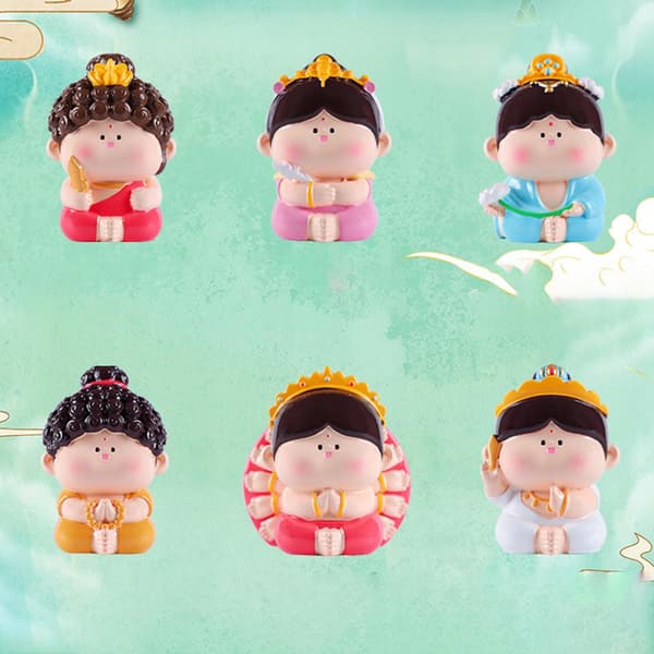 8x Adorable Cake Topper Figures – Unique Decorations: Cartoon Statues and Mini Models