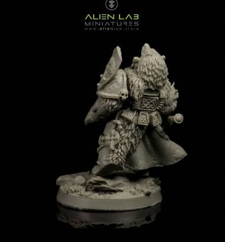 Alien – Jarl Alvor War Bear Sci-Fi Miniature + 28mm Warhammer 40K Resin Base