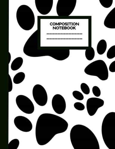 Dog Paws Composition Notebook: College-ruled, 120 pages