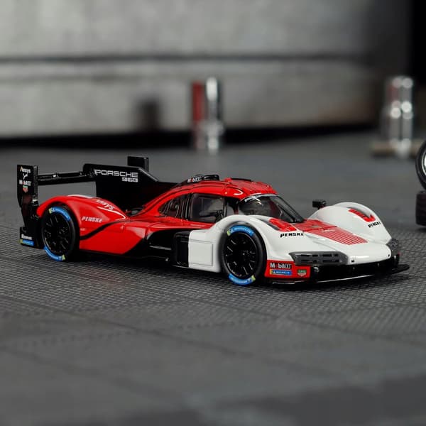 Hot Wheels Porsche 963 Elite64 red racing model