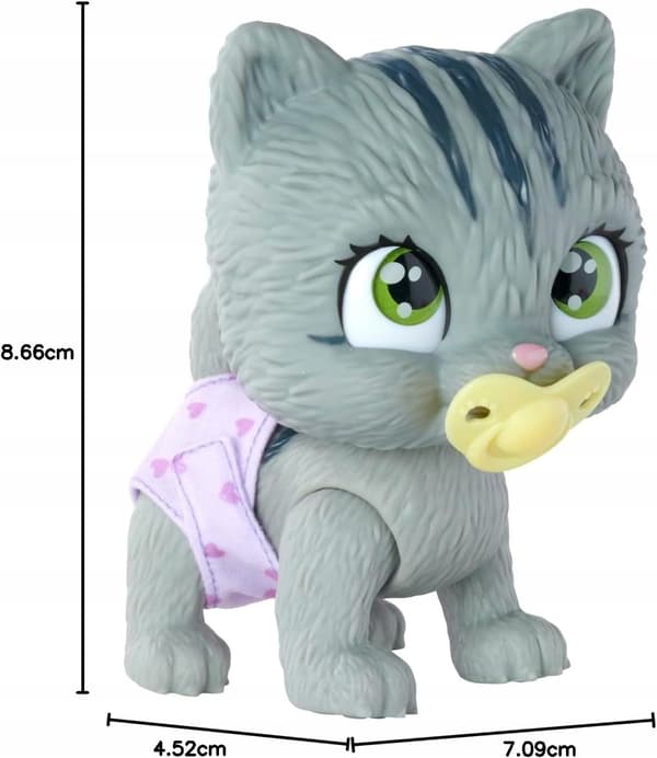 Simba KITTEN WITH DRINKING AND PEEING FUNCTIONS 15cm + ‘Nappy Gang’ ACCESSORIES