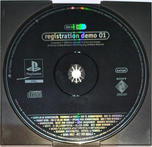 Registration Demo 01 – PlayStation (PSX) DISC ONLY – READ THE DESCRIPTION!