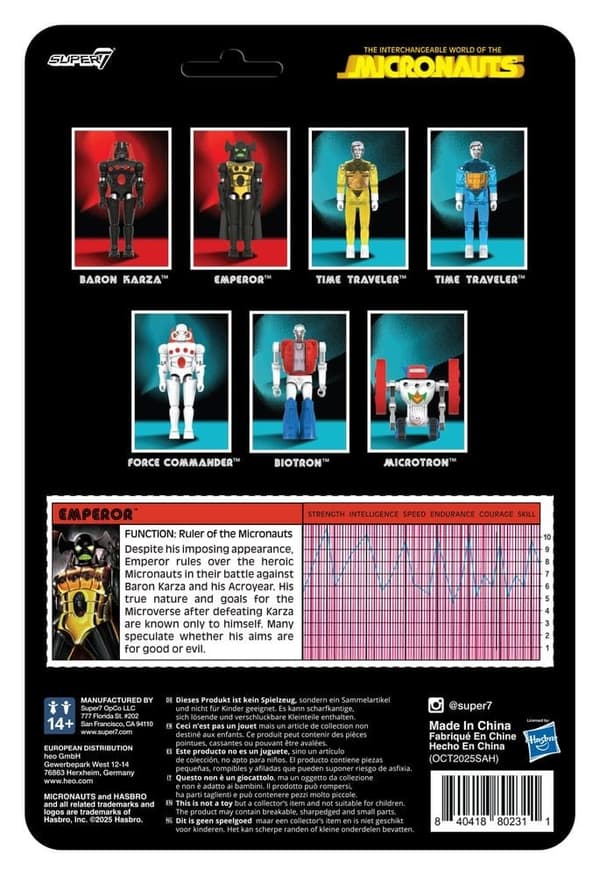 Micronauts ReAction+ Wave 03 Emperor – 10 cm action figure