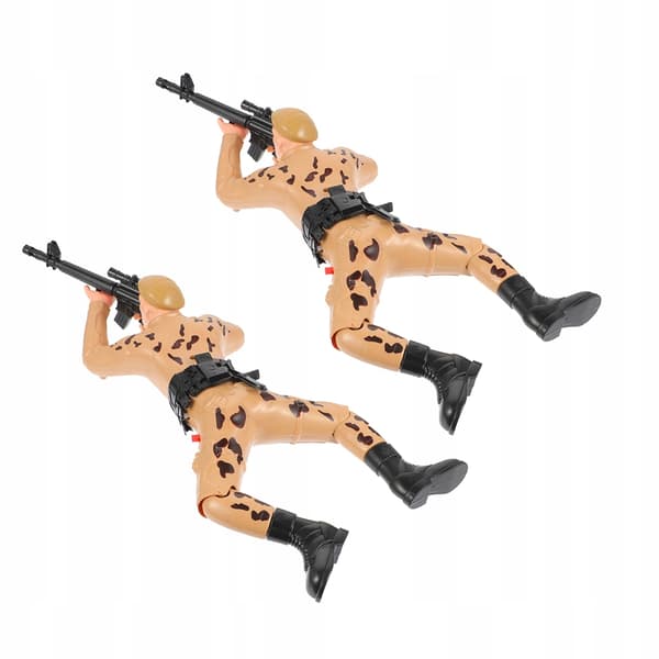 2 PLASTIC CRAWLING ARMY SOLDIERS FOR BOYS