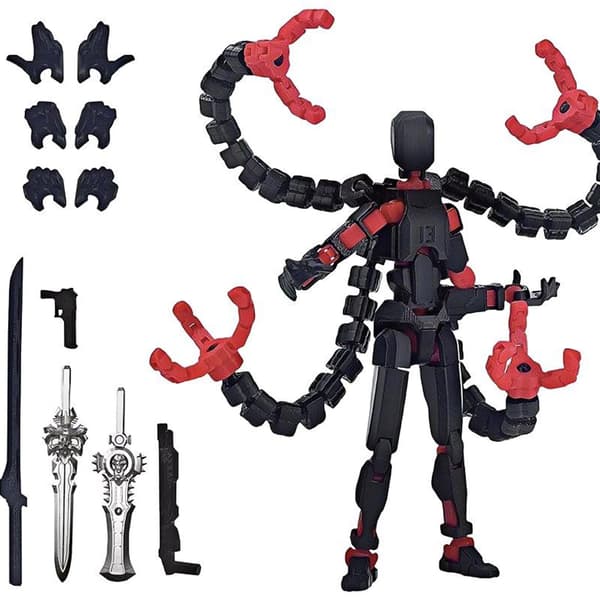 PLUSHCEWT T13 Action Figure with Interchangeable Hands and Accessories