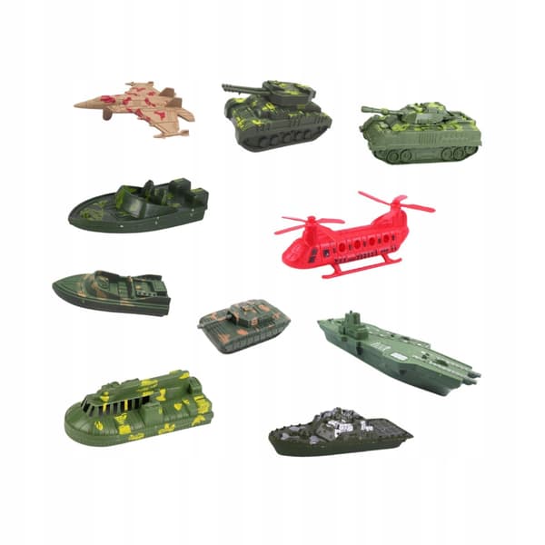 10-Piece Ship Play Set, Gift, Helicopter Model, Warship Model Toy Set
