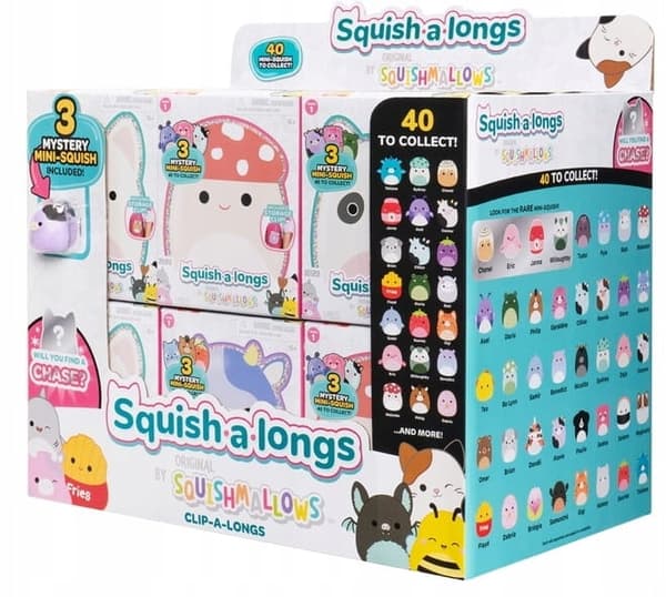Squishmallows: Squish-a-longs – Clip-a-longs 3-pack