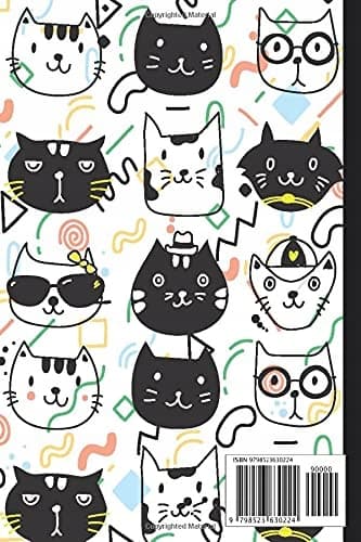 Cute Cats notebook: Black Cat Lined Notebook 6 x 9 in – Journal – Diary f