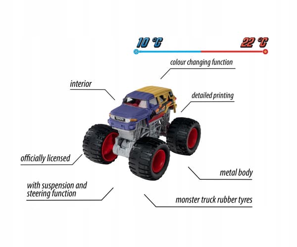 MAJORETTE COLOUR CHANGERS MONSTER ROCKERZ VW BEETLE