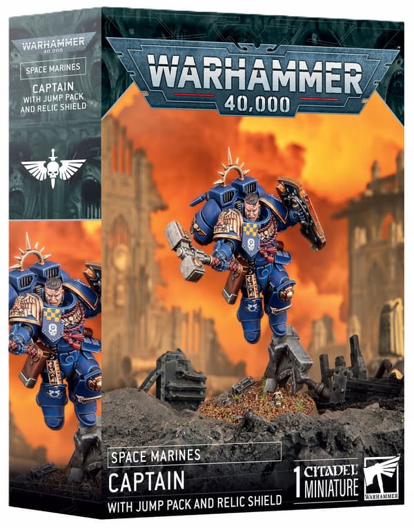 Space Marine Captain with Jump Pack and Relic Shield