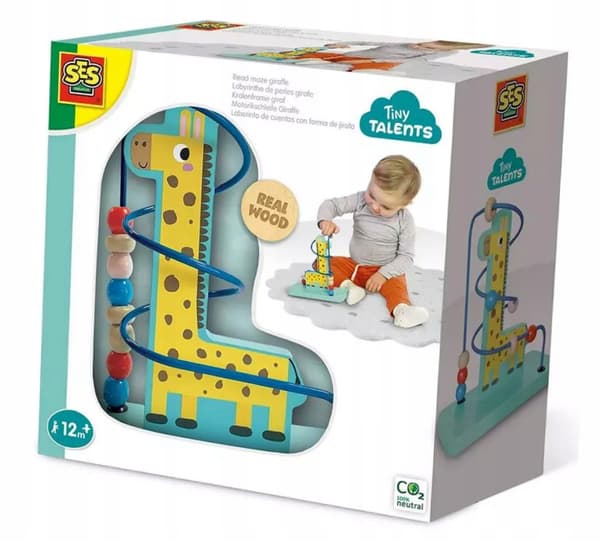 SES Creative wooden giraffe bead maze