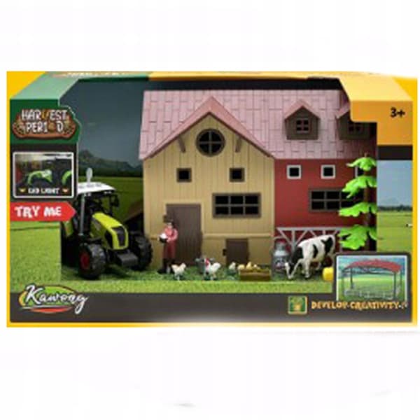 Farm Set: Farm, Battery-powered Tractor, Animals, Barn
