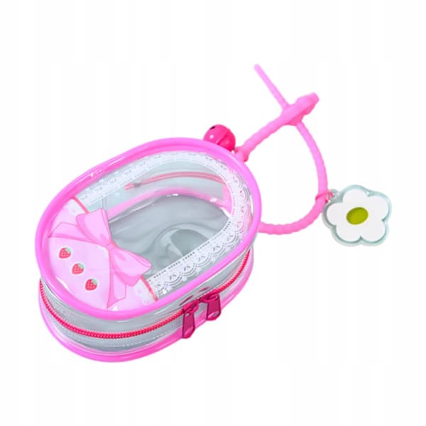 Clear figures Fani display bag featuring a PVC handle Portable with a buckle