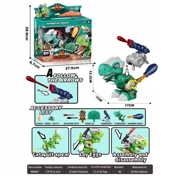 a transforming dinosaur action figure to assemble