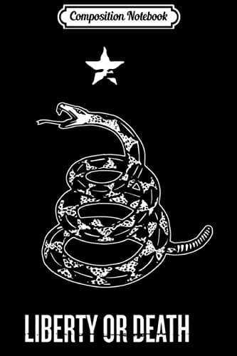 Composition Notebook: Liberty or Death – American Flag Snake – Pro 2nd Amen