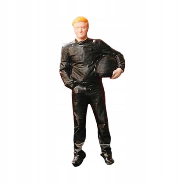 1:64 Diorama Stylish Figure Sand Table Centrepiece Black Racer Man