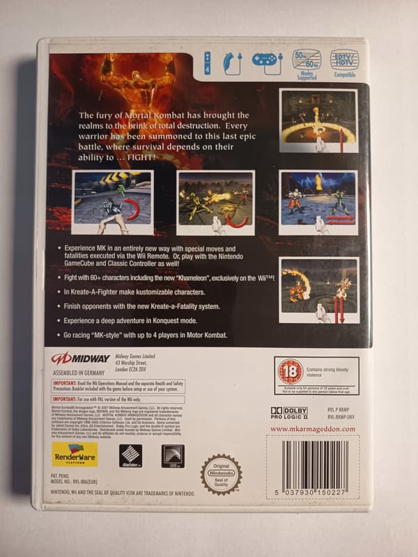 Mortal Kombat: Armageddon – Nintendo Wii boxed version