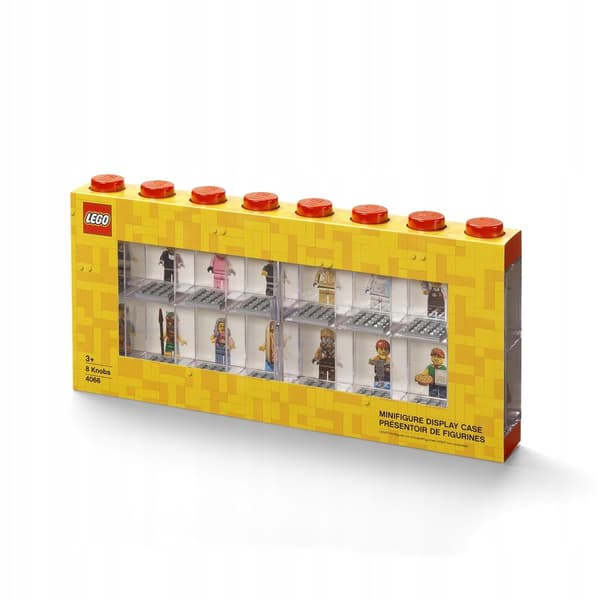 Red display case for 16 LEGO minifigures, Red 406600, Gift