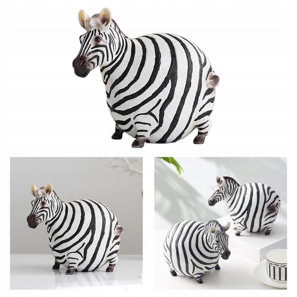 A lovely handmade zebra figurine, a resin zebra