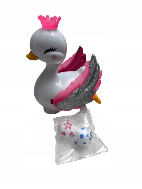 Interactive electric toy – a swan with a floating ball and lights