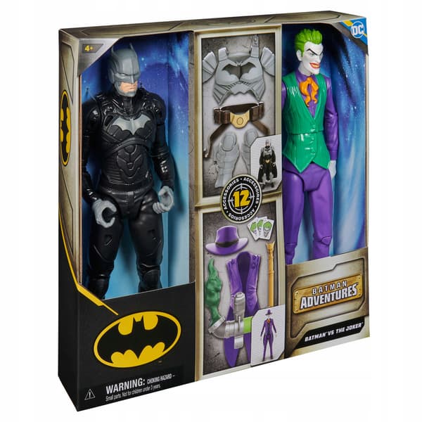 DC COMICS BATMAN VS THE JOKER FIGURES 2-IN-1 SET + ACCESSORIES 30CM