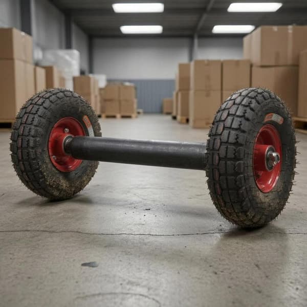 Rubber trolley on wheels