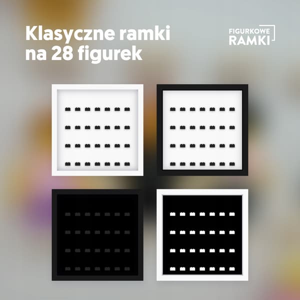 FRAME FOR 28 LEGO MINIFIGURES – 27 CM DISPLAY CASE