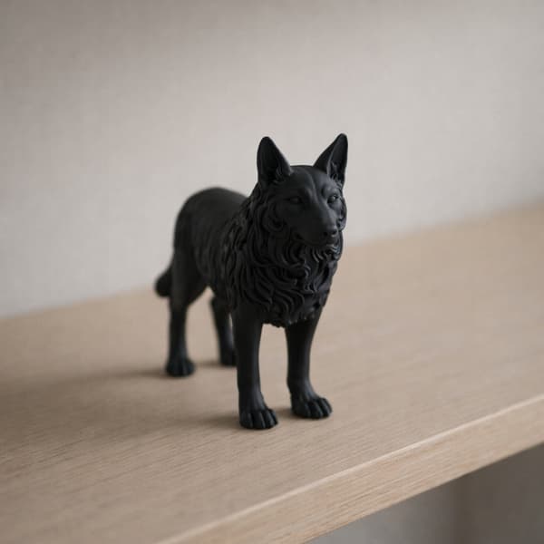 GERMAN SHEPHERD FIGURINE – OPENWORK 3D DECORATION, MANY COLOURS