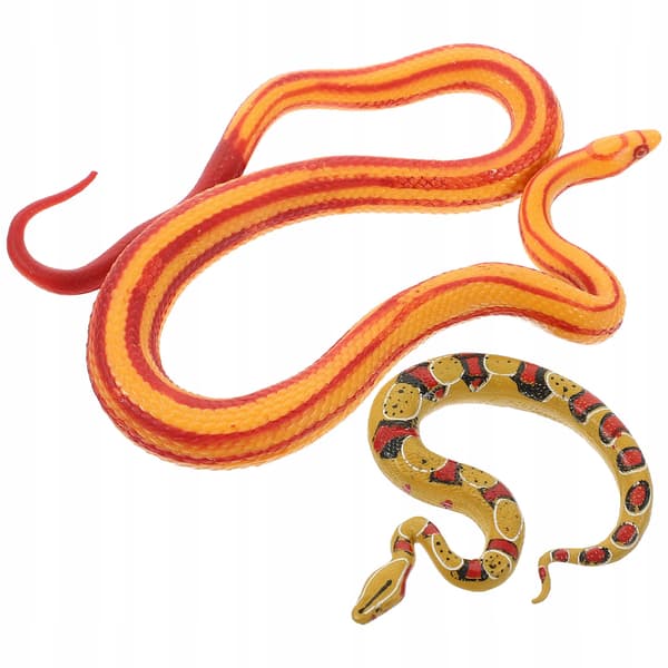 2 REALISTIC PLASTIC SNAKES – DECORATIONS AND TOYS