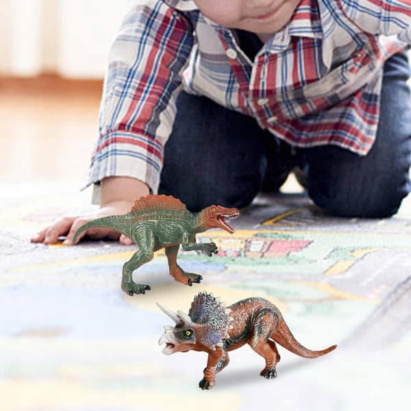 2x Realistic dinosaur figurines Play set Small dinosaur figurines for Style B