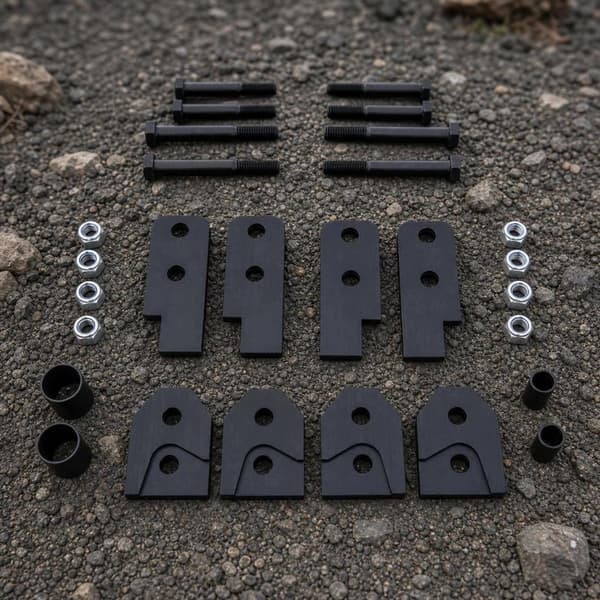 Enhanced handling. Increased ATV height | Machined mounting plates, black