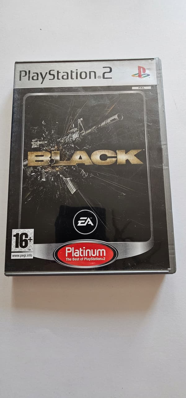 Black PS2 Platinum PlayStation 2