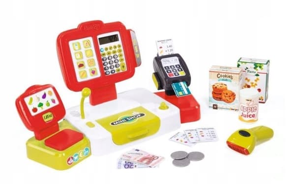 RED CREATIVE PLAY ELECTRONIC CASH REGISTER